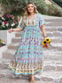 plus-size-printed-tie-neck-flutter-sleeve-maxi-dress OhSoStyled - Sophia's Style-3
